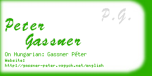 peter gassner business card